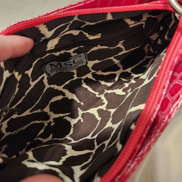 Pink faux alligator purse like new - Picture 5 of 6